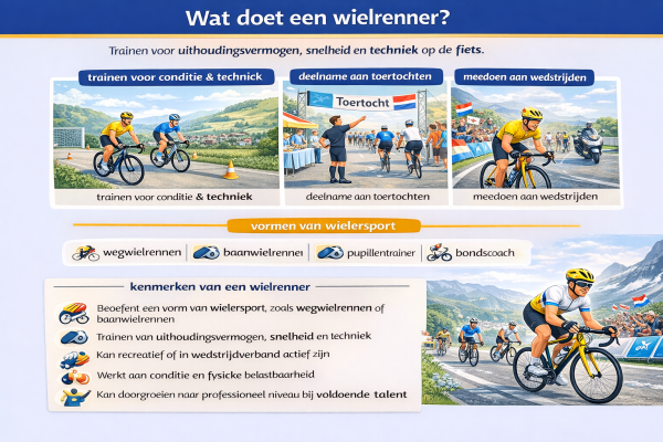 Alles over het beroep wielrenner Wat doet een wielrenner